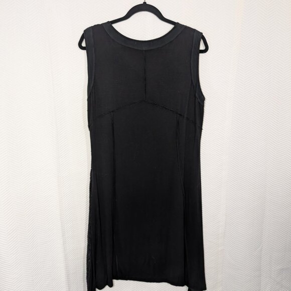 Robert Kitchen Black Mixed Media Dress Lace Mesh & Sequins Stretch Size Large - Picture 11 of 14